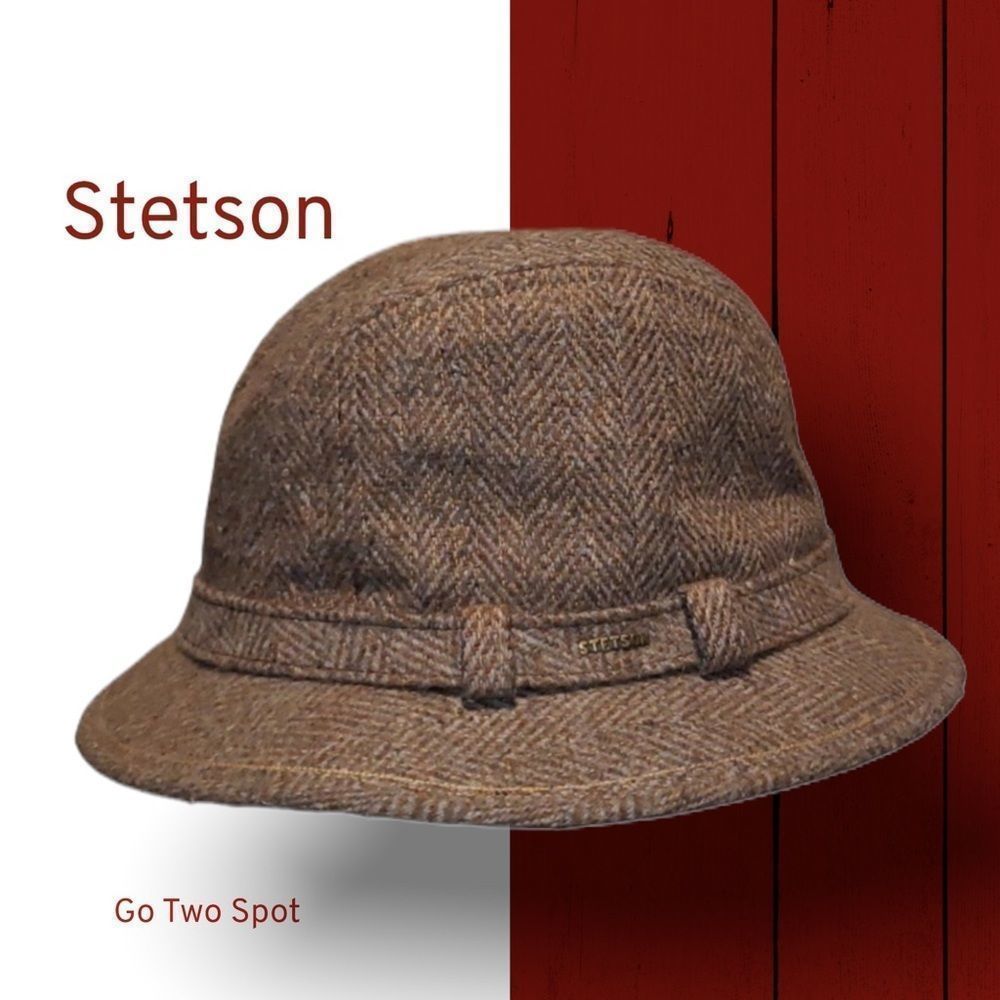 Vintage Stetson brown tan wool hat